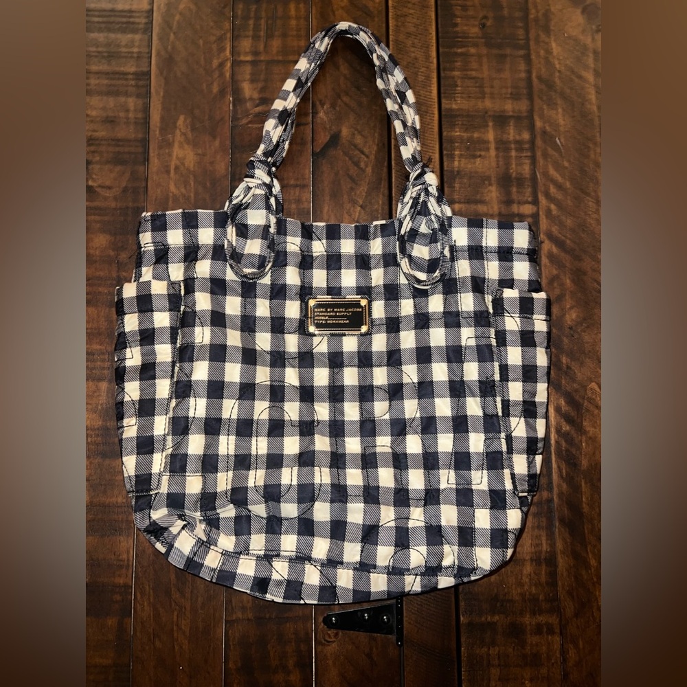 Marc By Marc Jacobs Black and White Checkered Tote